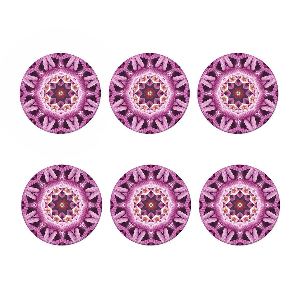Pink Kaleidoscope Print Coaster Set