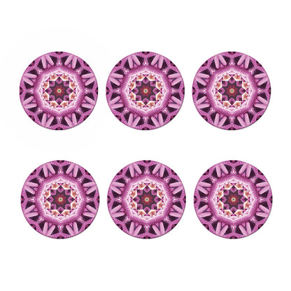 Pink Kaleidoscope Print Coaster Set