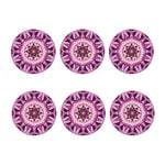Pink Kaleidoscope Print Coaster Set