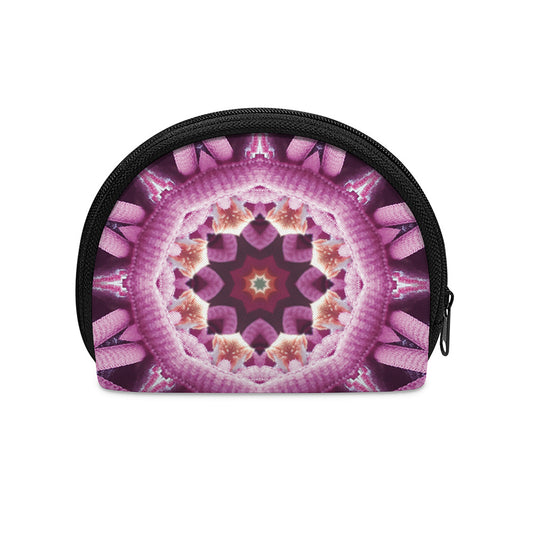 Pink Kaleidoscope Print Coin Purse