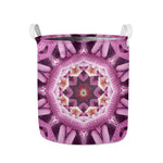 Pink Kaleidoscope Print Collapsible Laundry Basket