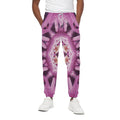 Pink Kaleidoscope Print Cotton Sweatpants
