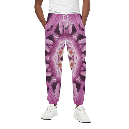 Pink Kaleidoscope Print Cotton Pants