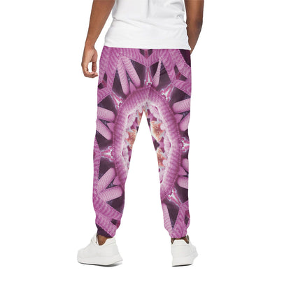 Pink Kaleidoscope Print Cotton Pants