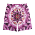 Pink Kaleidoscope Print Cotton Shorts