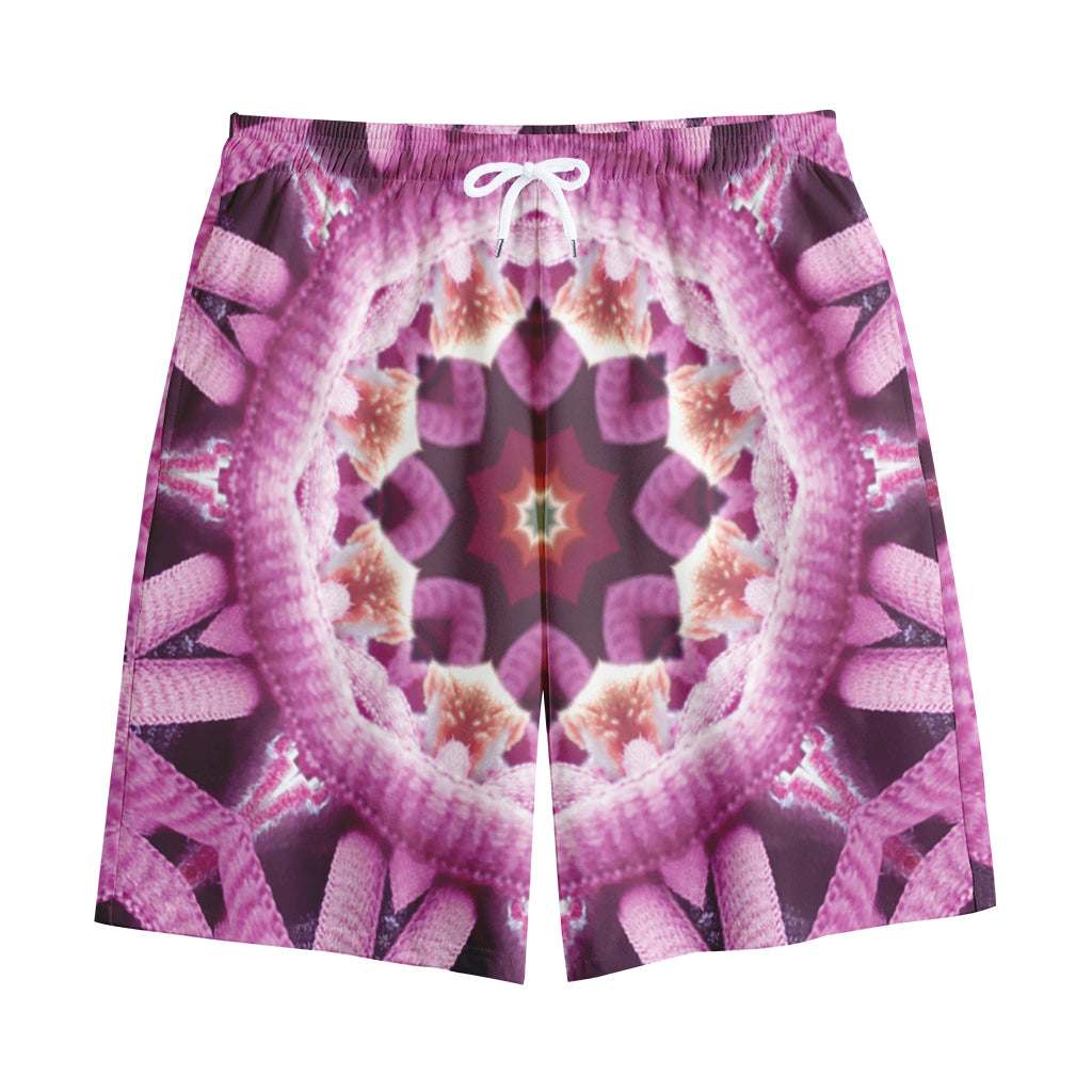 Pink Kaleidoscope Print Cotton Shorts