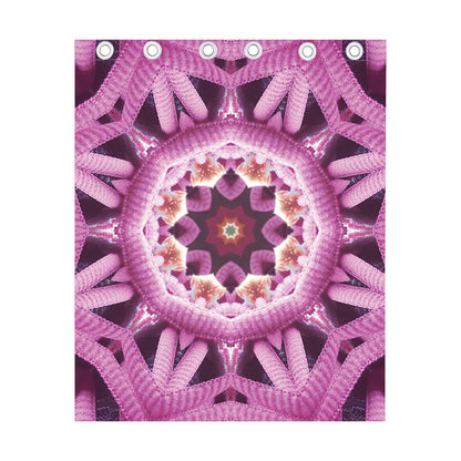 Pink Kaleidoscope Print Curtain