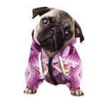 Pink Kaleidoscope Print Dog Zip Up Hoodie
