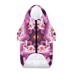Pink Kaleidoscope Print Dog Zip Up Hoodie