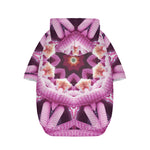Pink Kaleidoscope Print Dog Zip Up Hoodie