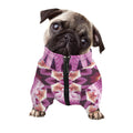 Pink Kaleidoscope Print Dog Zip Up Jacket
