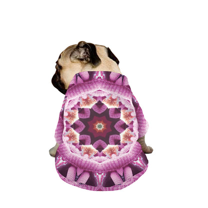 Pink Kaleidoscope Print Dog Zip Up Jacket