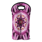 Pink Kaleidoscope Print Double Neoprene Wine Tote