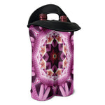 Pink Kaleidoscope Print Double Neoprene Wine Tote