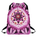 Pink Kaleidoscope Print Drawstring Backpack