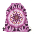Pink Kaleidoscope Print Drawstring Bag