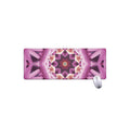 Pink Kaleidoscope Print Extended Mouse Pad