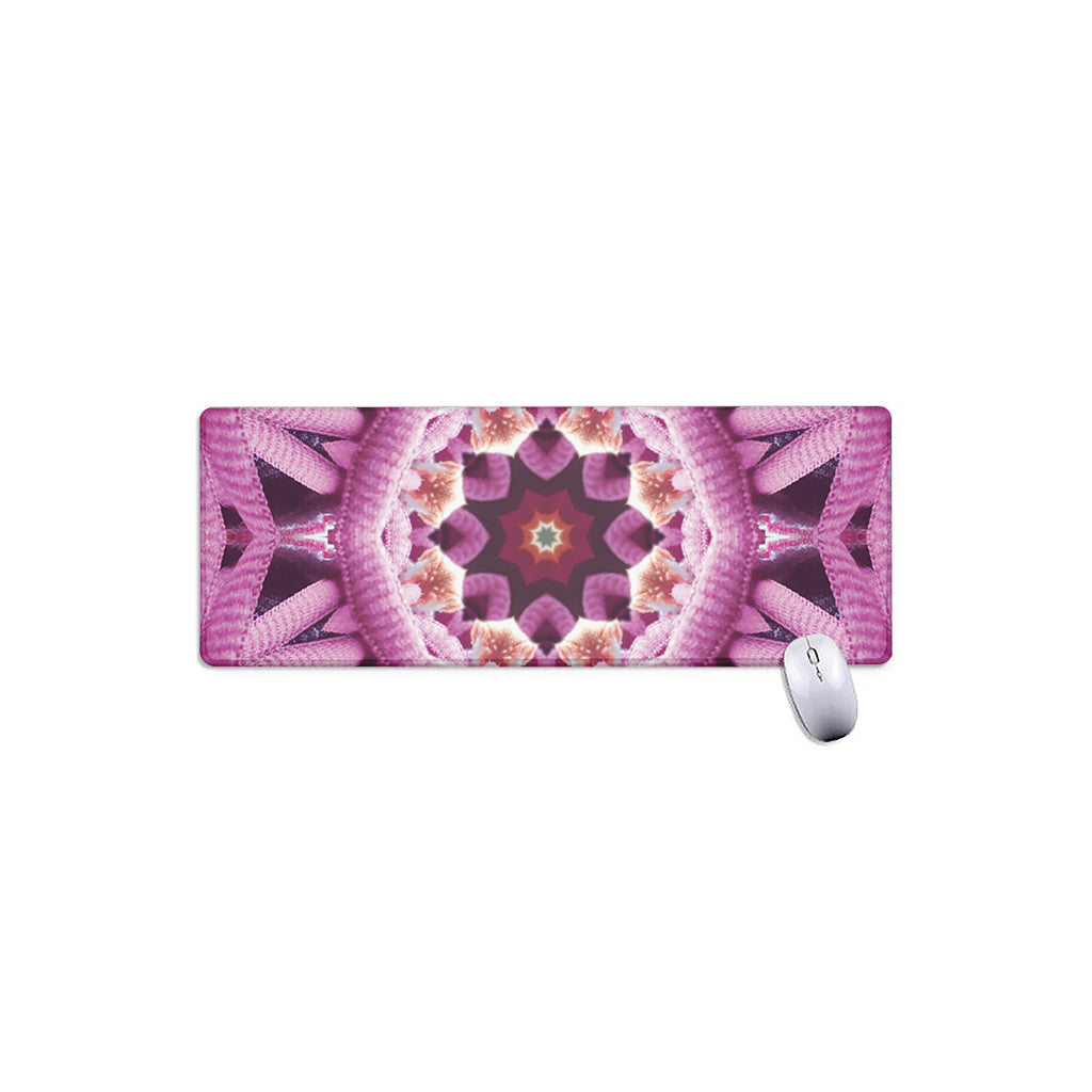 Pink Kaleidoscope Print Extended Mouse Pad