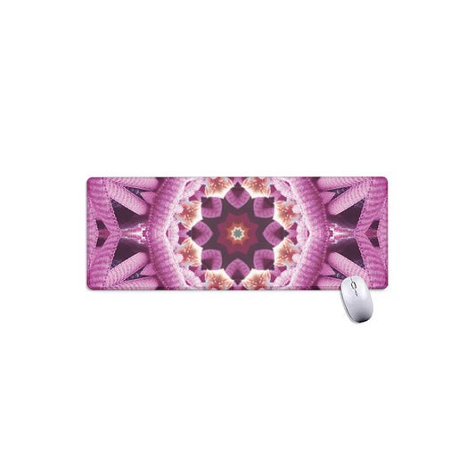 Pink Kaleidoscope Print Extended Mouse Pad