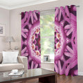 Pink Kaleidoscope Print Extra Wide Grommet Curtains