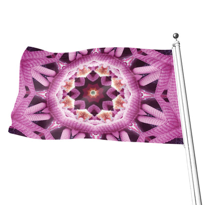 Pink Kaleidoscope Print Flag