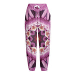 Pink Kaleidoscope Print Fleece Lined Knit Pants
