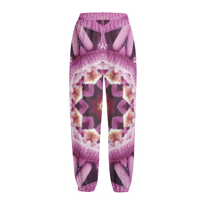 Pink Kaleidoscope Print Fleece Lined Knit Pants