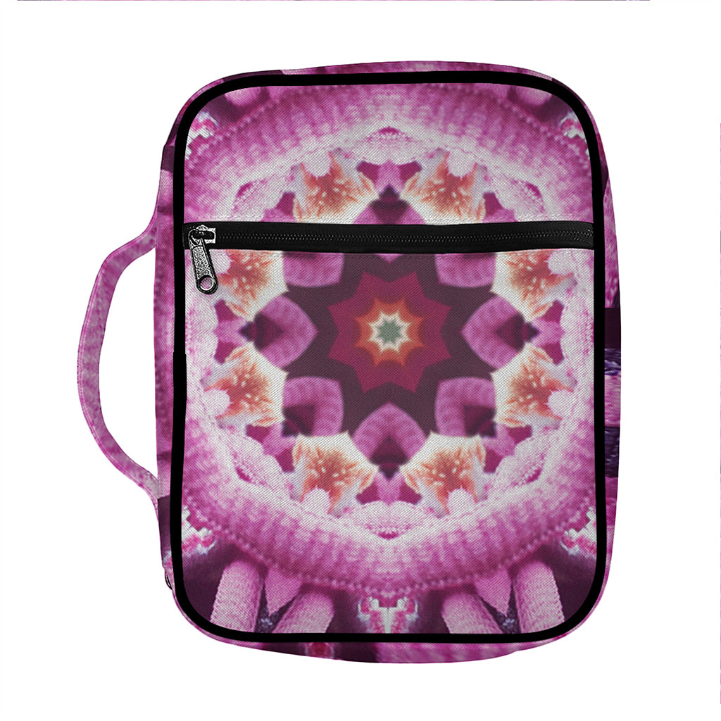 Pink Kaleidoscope Print Front Pocket Bible Bag