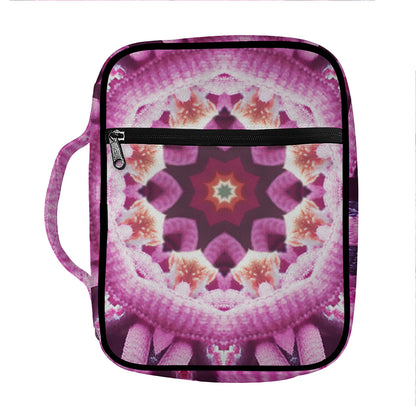 Pink Kaleidoscope Print Front Pocket Bible Bag