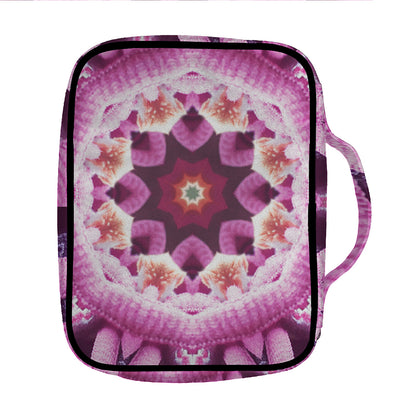 Pink Kaleidoscope Print Front Pocket Bible Bag