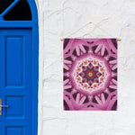 Pink Kaleidoscope Print Garden Flag