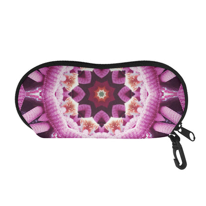 Pink Kaleidoscope Print Glasses Case