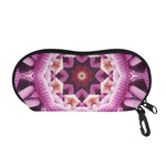 Pink Kaleidoscope Print Glasses Case