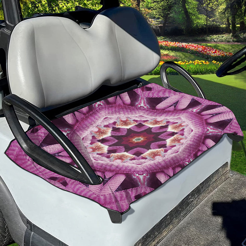 Pink Kaleidoscope Print Golf Cart Seat Cover