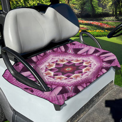 Pink Kaleidoscope Print Golf Cart Seat Cover