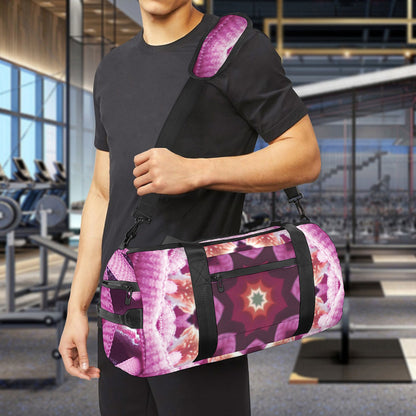 Pink Kaleidoscope Print Gym Bag
