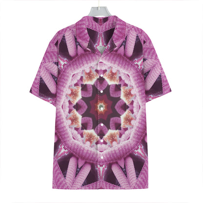 Pink Kaleidoscope Print Hawaiian Shirt