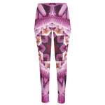 Pink Kaleidoscope Print High-Waisted Pocket Leggings