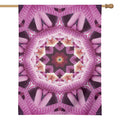 Pink Kaleidoscope Print House Flag