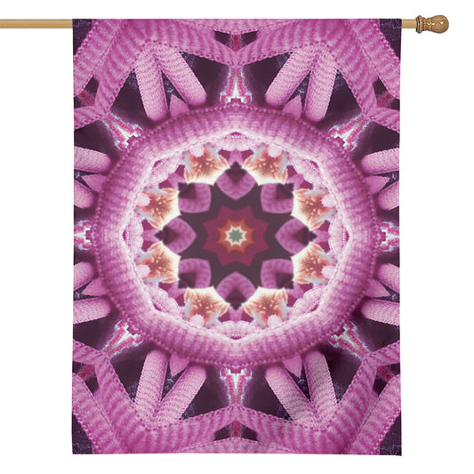 Pink Kaleidoscope Print House Flag