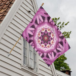 Pink Kaleidoscope Print House Flag