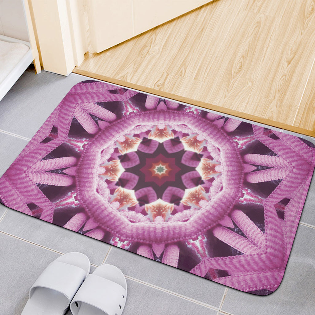 Pink Kaleidoscope Print Indoor Door Mat