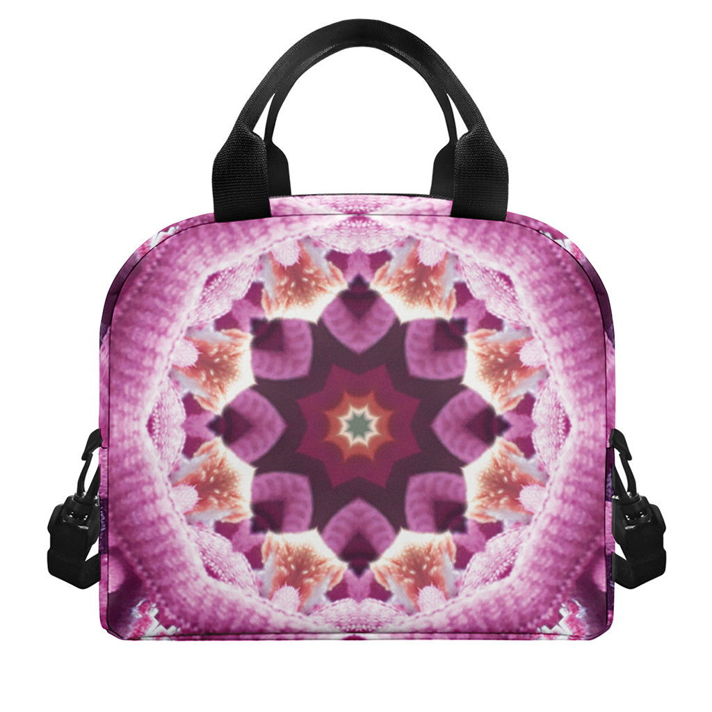 Pink Kaleidoscope Print Insulated Lunch Bag