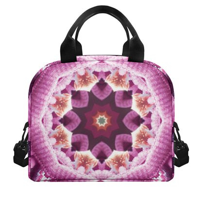 Pink Kaleidoscope Print Insulated Lunch Bag