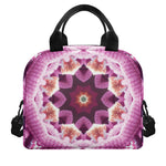 Pink Kaleidoscope Print Insulated Lunch Bag