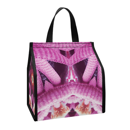 Pink Kaleidoscope Print Insulated Lunch Tote