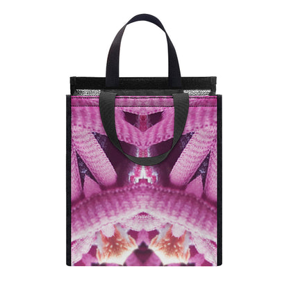 Pink Kaleidoscope Print Insulated Lunch Tote