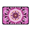 Pink Kaleidoscope Print Kitchen Mat