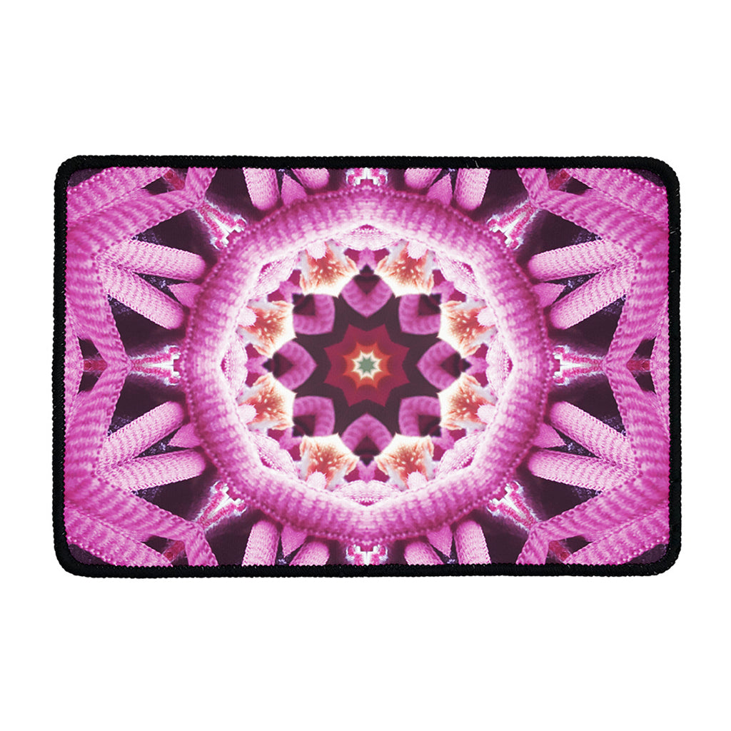 Pink Kaleidoscope Print Kitchen Mat