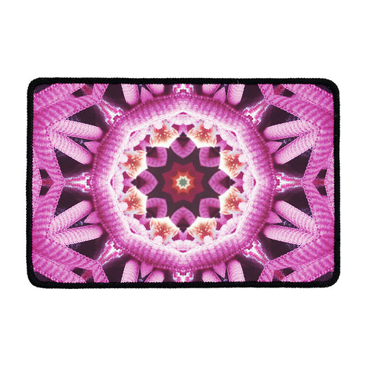 Pink Kaleidoscope Print Kitchen Mat